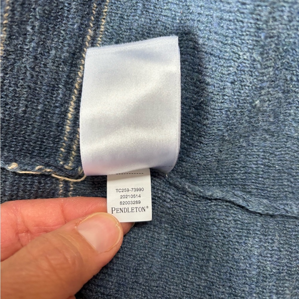 Pendleton Southwest Geometric Pattern Blue Yellow… - image 7